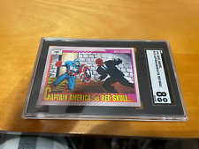 1991 Impel Marvel Universe CAPTAIN AMERICA VS RED SKULL #115 Card, Graded 8 NM
