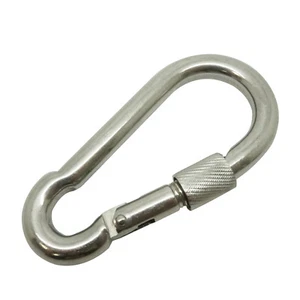 Boat Marine Clip 9cm Stainless Steel Snap Hook Carabiner W/ Screw 10mm Opening - Picture 1 of 1