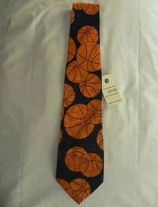BASKETBALL Design HERREN KRAWATTE Basketballbälle NBA FIBA Nr46 - Bild 1 von 3