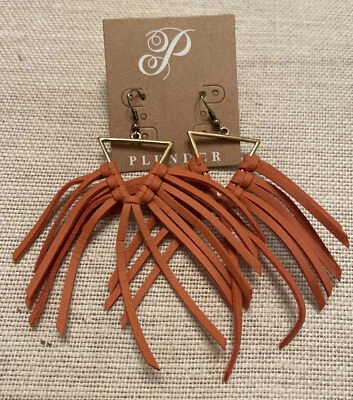 Plunder дизайн модные модные ювелирные изделия Kailani кисточки кожи падение подвеской серьги - Изображение 1 из 4