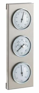 Analoge Außenwetterstation aus Edelstahl Barometer Thermometer Hygrometer wet... - Bild 1 von 1
