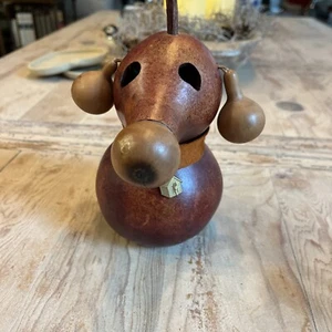 Meadowbrooke Gourds Handcrafted Dog W/Doghouse Charm-6” - Picture 1 of 10