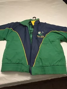 Vintage 90s Pro Player Notre Dame Fighting Irish Puffer Coat Jacket XL No Hood - Picture 1 of 9