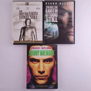 Set of 3 DVDs The Day the Earth Stood Still Both 1951 2008 and Johnny Mnemonic - Picture 1 of 11