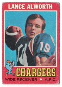 1971 Topps #10 LANCE ALWORTH San Diego Chargers LOW GRADE POOR-FAIR - Bild 1 von 2
