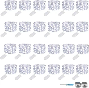 Fairy Lights Battery Operated,24 Packs 9.8FT 30Leds+ 6 Replacement Batteries Fir - Picture 1 of 12