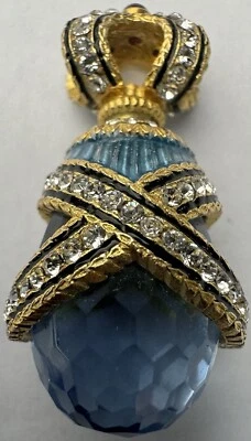 Großer Russischer Emaille-Anhänger, gefertigt aus Silber, Turmalin, Zirconia. - Bild 1 von 4