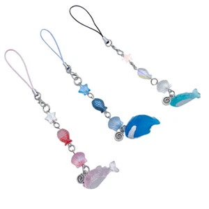 Creative Sea Theme Shark Whale Charm Pendant Keychain Girls Bag Pendant Decor - Picture 1 of 14