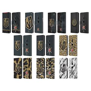 OFFICIAL NHL VEGAS GOLDEN KNIGHTS LEATHER BOOK WALLET CASE FOR SONY PHONES 1