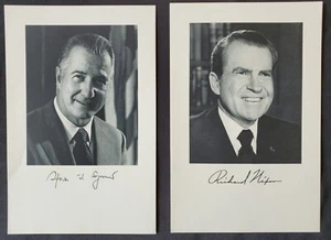 1968 US President Richard Nixon Vice Spiro Agnew 7x9 Official White House Photos - Picture 1 of 2