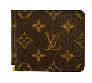 Vintage Authentic LOUIS VUITTON LV Monogram Leather Bifold Bill Clip Wallet - Picture 1 of 8