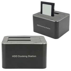 USB 3.0 To Dual Slot HDD Docking Station Offline Clone Supports 2x 16TB CB - Afbeelding 1 van 13