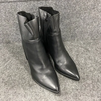 Botas de tornozelo femininas TONY BIANCO couro bronzeado biqueira pontiaguda tamanho 8 - Imagem 1 de 4