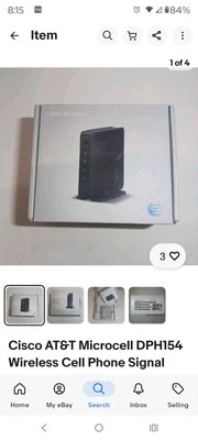 Cisco AT&T Microcell DPH154 Wireless Cell Phone Signal Booster W/Power Adapter - Image 1 of 4