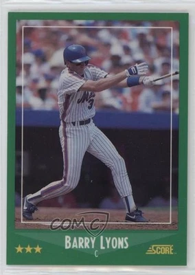 1988 Score Factory Set High Gloss Barry Lyons #387 Rookie RC - Image 1 of 2