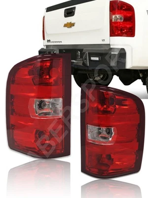 Par de luces traseras rojas transparentes estilo OE para Chevrolet Silverado 1500 2500 2007-2013 Foto 1 de 3