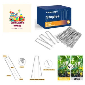 560pcs 6 Inch Landscape Staples, Garden Staples Galvanized 11 Gauge U-Shaped ... - Picture 1 of 8
