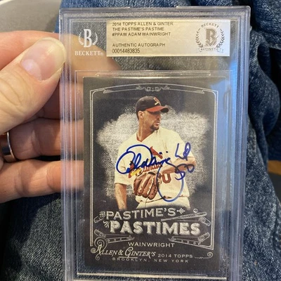 2014 Topps Allen & Ginter's - Pastime's Pastimes Adam Wainwright #PP-AW Auto - Image 1 of 2