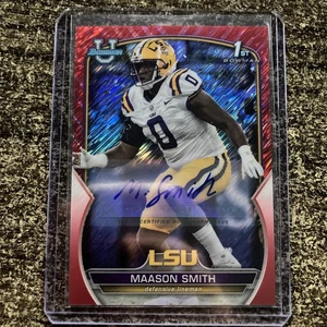 Maason Smith 2022 red shimmer Bowman Chrome U Auto /5  - Picture 1 of 2