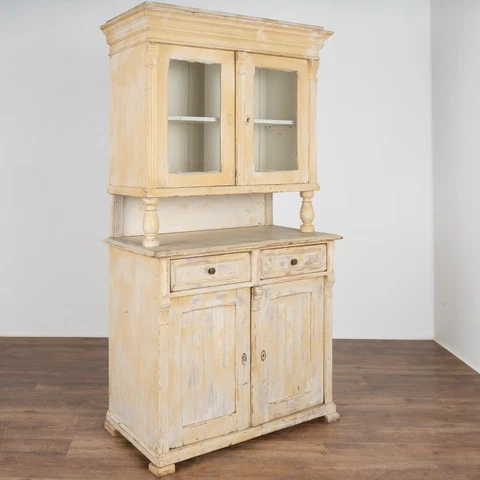 Antique Painted Pine Cupboard Cabinet, Hungary circa 1890 Cover