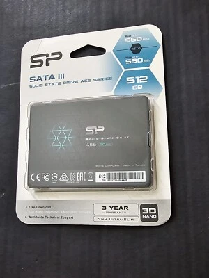 Silicon Power Ace A55 Ace Series 2.5" SATA III 3D Nand SSD 512GB 7mm Ultra Slim - Image 1 of 4