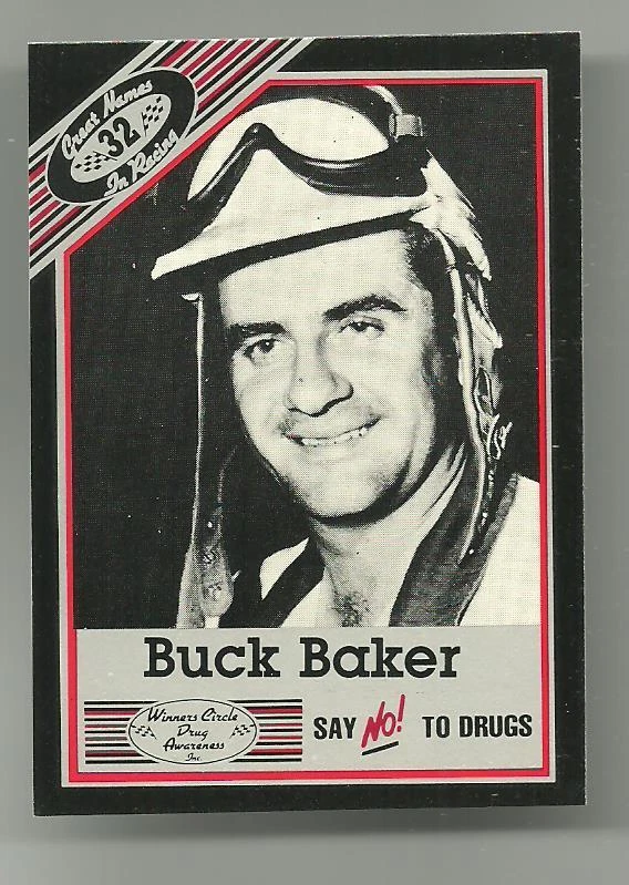 1989 Vintage Winners Circle #32 Buck Baker Race Card NrM Hi Grade - Image 1 of 1
