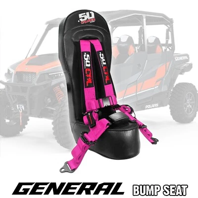 Asiento trasero Polaris General de 4 asientos y arnés rosa de 4 puntos hebilla estilo coche Foto 1 de 4