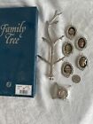 Family Tree Picture Frame Silver Free Standing, Holds 5 Photos Nib