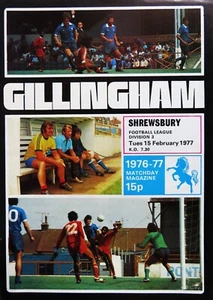 Gillingham v Shrewsbury Town 1976-77 - Division 3 - 15 February 1977 - Picture 1 of 1