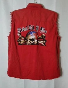 REBEL TILL I DIE BIKETOBERFEST 2006 DAYTONA BEACH CHALECO/CAMISA SIN MANGAS TALLA LAR - Imagen 1 de 5