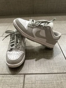 Nike Dunk Low Light Silver Corduroy FN7658-100 Size 7 W Shoes Sneakers - Picture 1 of 9