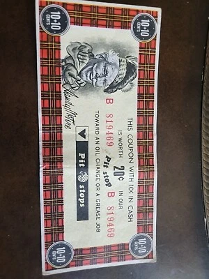 Canadian Tire Banknote 10+10 20 Cents Pit Stop With Serial Number Rare  - Image 1 of 2