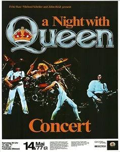 A Night With Queen 5/14/1977 Frankfurt, Germany 8"x10" Concert Poster Reprint - Picture 1 of 1
