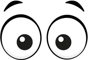 Googly Eyes Vinyl Aufkleber 6 Zoll breit - Bild 1 von 1