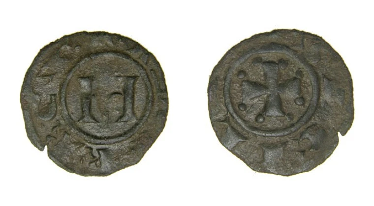 Norman Sicilia Manfredi (1258-1266) Spahr 203-205 en estado bastante bueno, pátina verde Foto 1 de 1