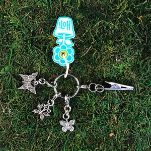 HOTI Handmade Butterfly Keychain Roach Clip Butterflies Metal Charms Key Chain - Picture 1 of 3