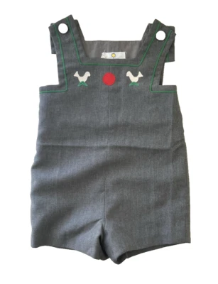 ВИНТАЖНЫЙ 60-х FLORENCE EISEMAN ВЫШИТЫЙ СЕРЫЙ ДЖЕМПЕР ШОРТЫ НАРЯД МАЛЫШ 3T 3 - Изображение 1 из 3