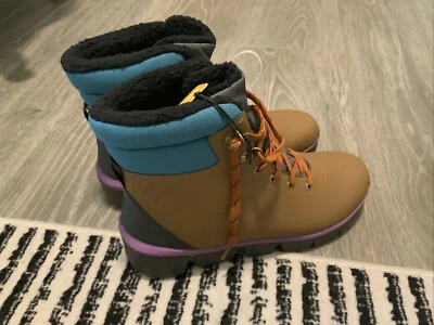 Botas de invierno de senderismo Columbia para mujer talla: 11 200 g marrón aislante/púrpura/verde Foto 1 de 4