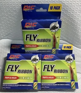 PIC Fly Ribbons Fruit Fly Traps for Indoor/Outdoor Winged Bug Trap 3 Packs of 10 - Picture 1 of 4