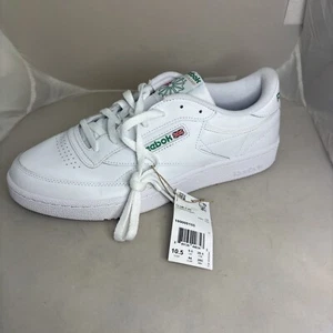 Links!! ***Ein Schuh*** Reebok Club C 85 Herren Sneaker - Weiß 10,5 Schuhe Neu - Bild 1 von 10