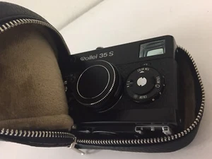 Black Soft Leather Case w/Pouch for Rollei 35 Free Shipping! - Picture 1 of 6