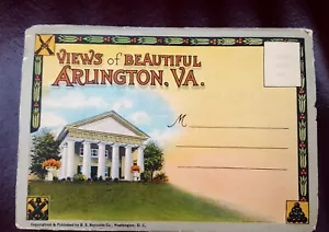 Vintage Erinnerungsmappe ~ Ansichten von Arlington, va. ~ komplett mit 20 ausklappbaren Fotos - Bild 1 von 6
