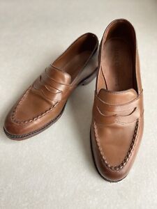 Allen Edmonds Randolph Penny Loafers Coffee Brown Leather Shoe Size 8.5C