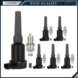 6 Pcs For 4.0L L6 1995-1997 Jaguar Vanden Plas XJ6 XJR Ignition Coil Spark Plug - Picture 1 of 13