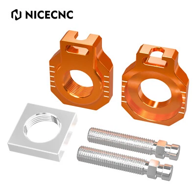 Ajustador de cadena de bloque de eje trasero CNC para KTM 150 250 300 350 450 SX XC F 2023-2024 Foto 1 de 4