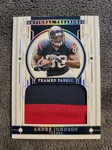2023 Panini National Treasures ANDRE JOHNSON Framed Fabric Holo Silver/25 Texans - Picture 1 of 3