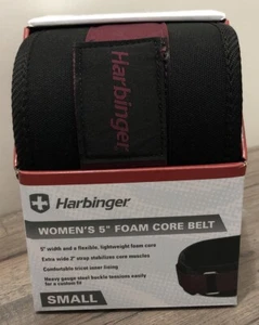Harbinger Women's 5" Foam Core Weight Lifting Belt Black/Merlot Small (28”-32”) - Picture 1 of 4