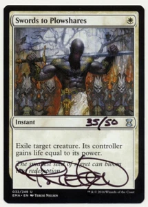 MTG Artist Proof Terese Nielsen Swords To Plowshares Magic The Gathering 35/50 - Picture 1 of 2