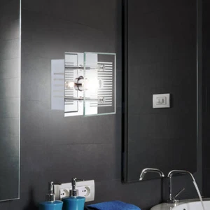 Lampada Da Parete In Vetro Trasparente Per Cucina Illuminazione Design In Cromo - Foto 1 di 8