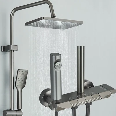 Duschset Duscharmatur Edelstahl Duschsystem Regendusche Mischbatterie Handbrause - Bild 1 von 4